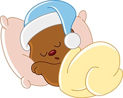 Sleeping teddy bear