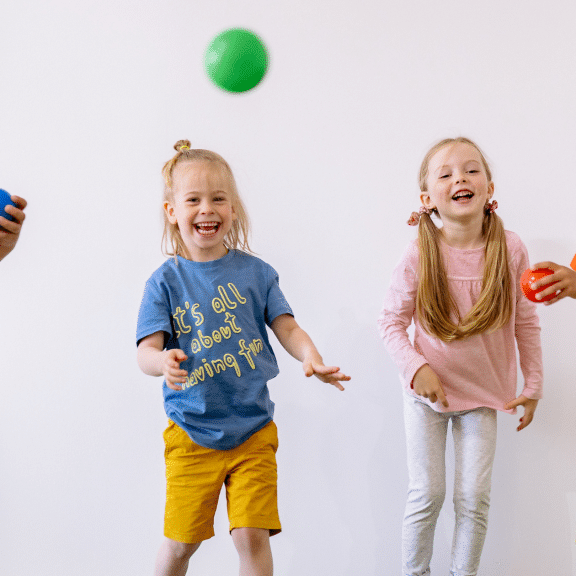 Kids Playing Catch
